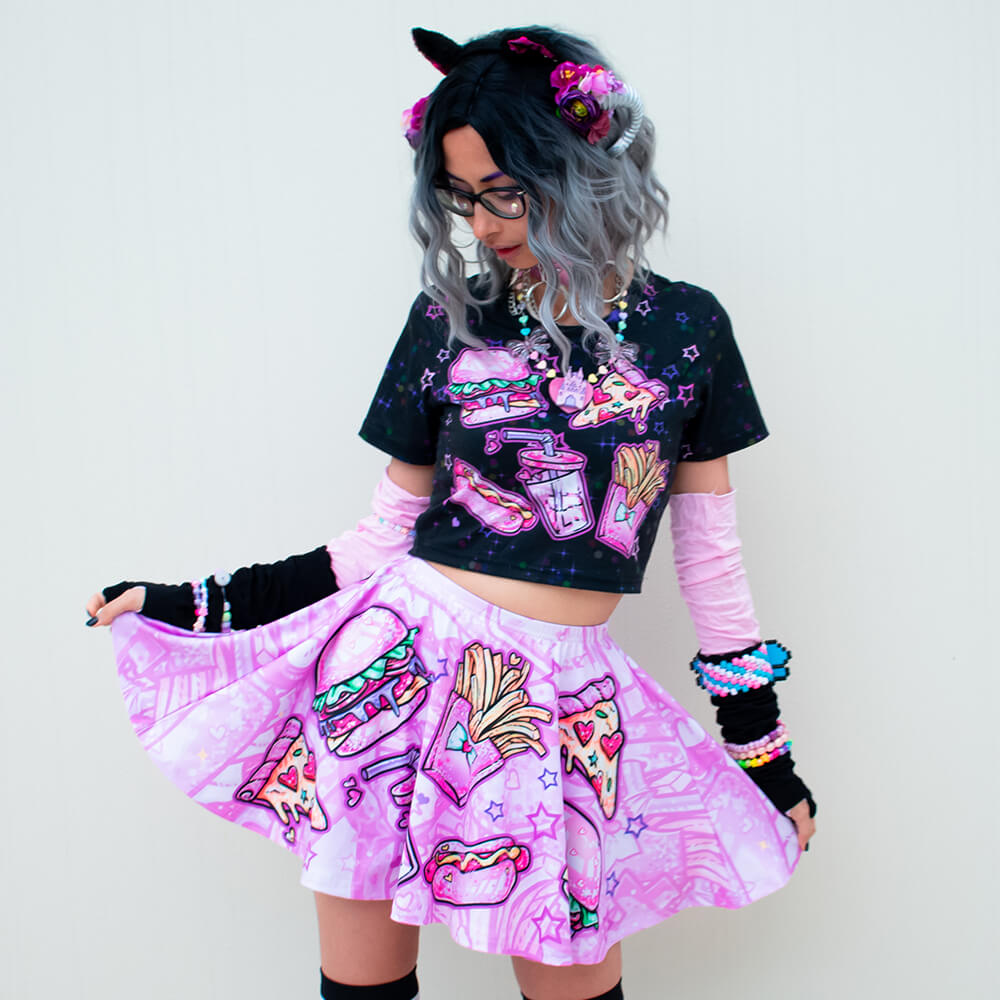 Pink Fast Food Skirt