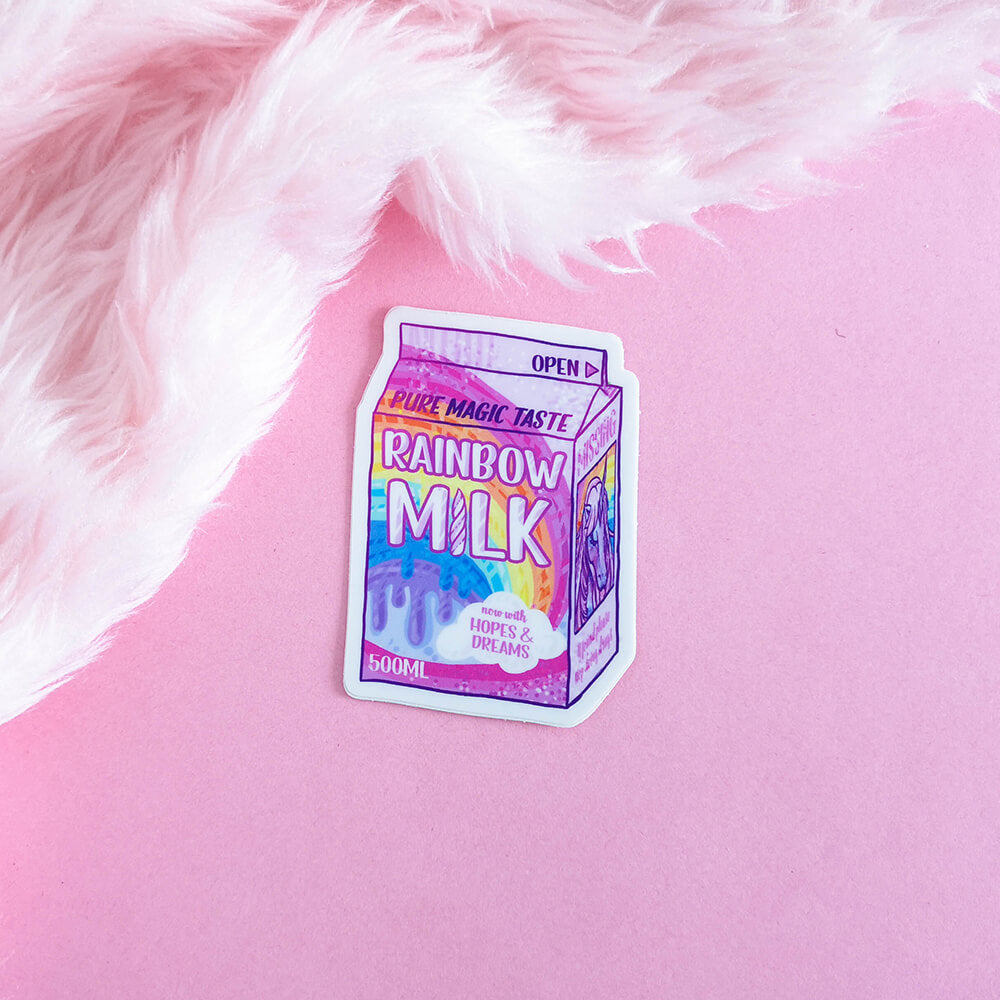 Rainbow Milk Sticker