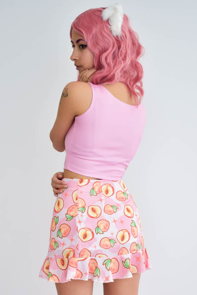 Peachy Keen! Chiffon Mini Skirt 🍑