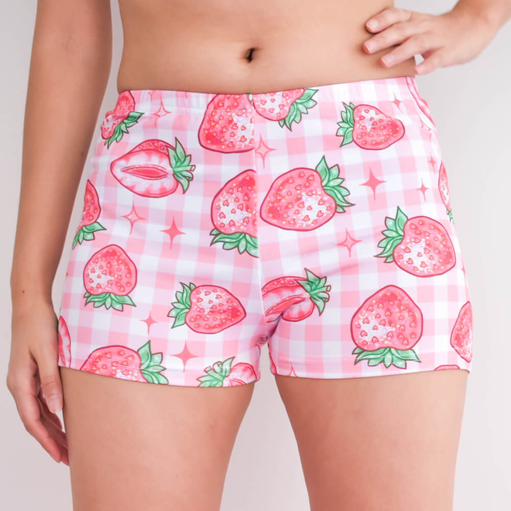 Strawberry Booty Shorts - Pink 🍓