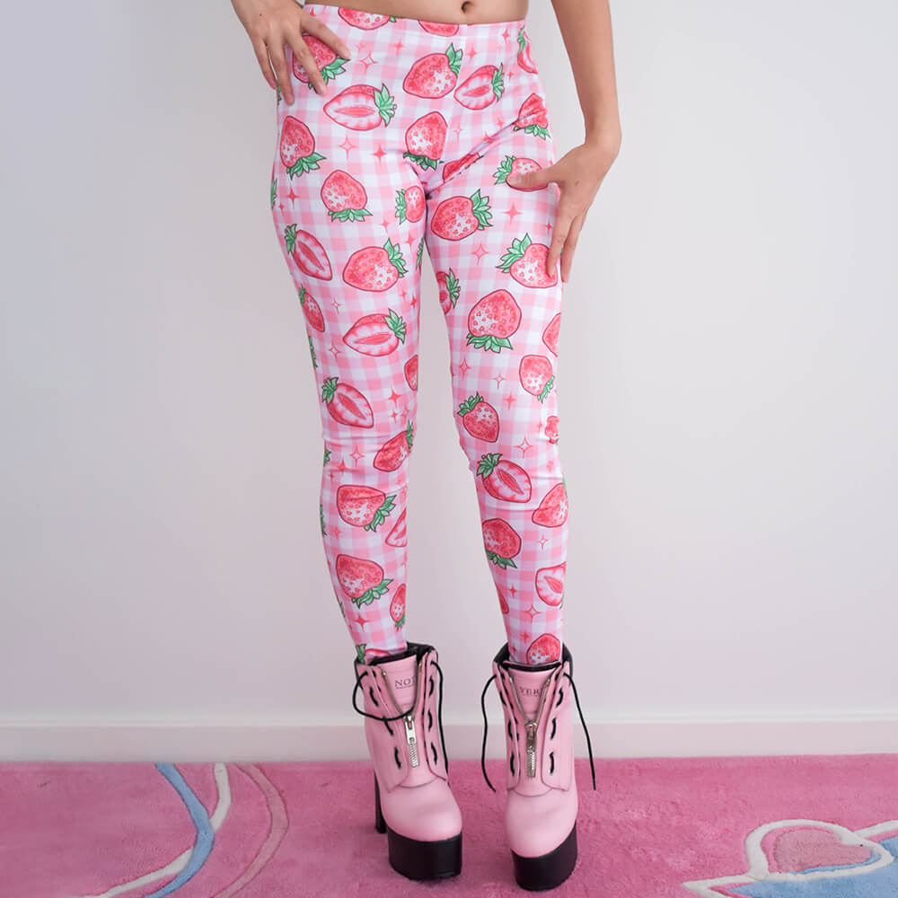 Strawberry Leggings - Pink ๐