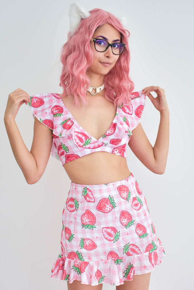 Picnic Frill Bikini Top 🍓🍑🍌