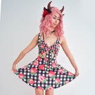 Strawberry Suspender Skirt - Black 🍓