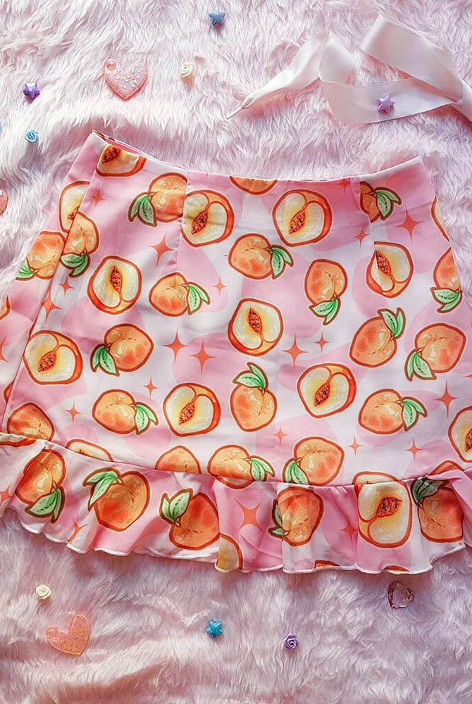 Peachy Keen! Chiffon Mini Skirt 🍑