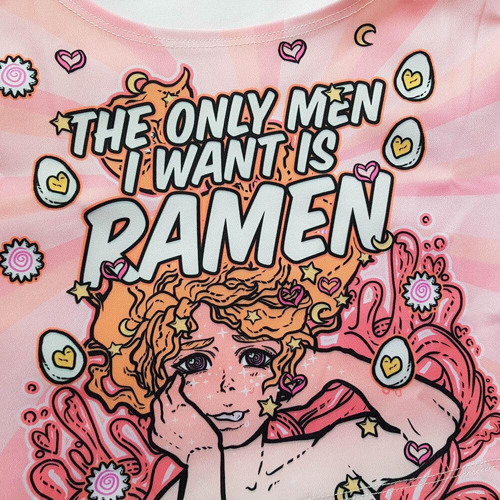 Ramen Sleeveless Crop Pink