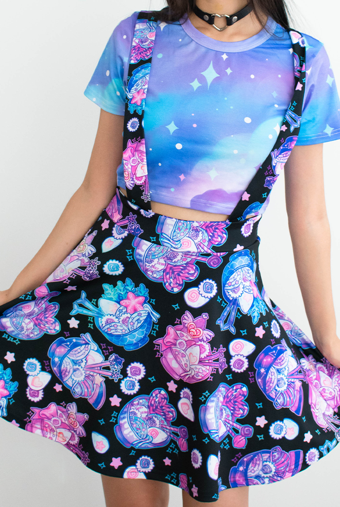 Aesthetic Ramen Suspender Skirt 🍜