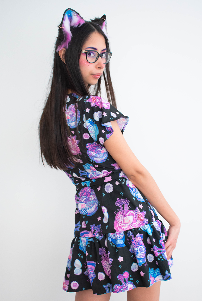 Aesthetic Ramen Wrap Dress 🍜