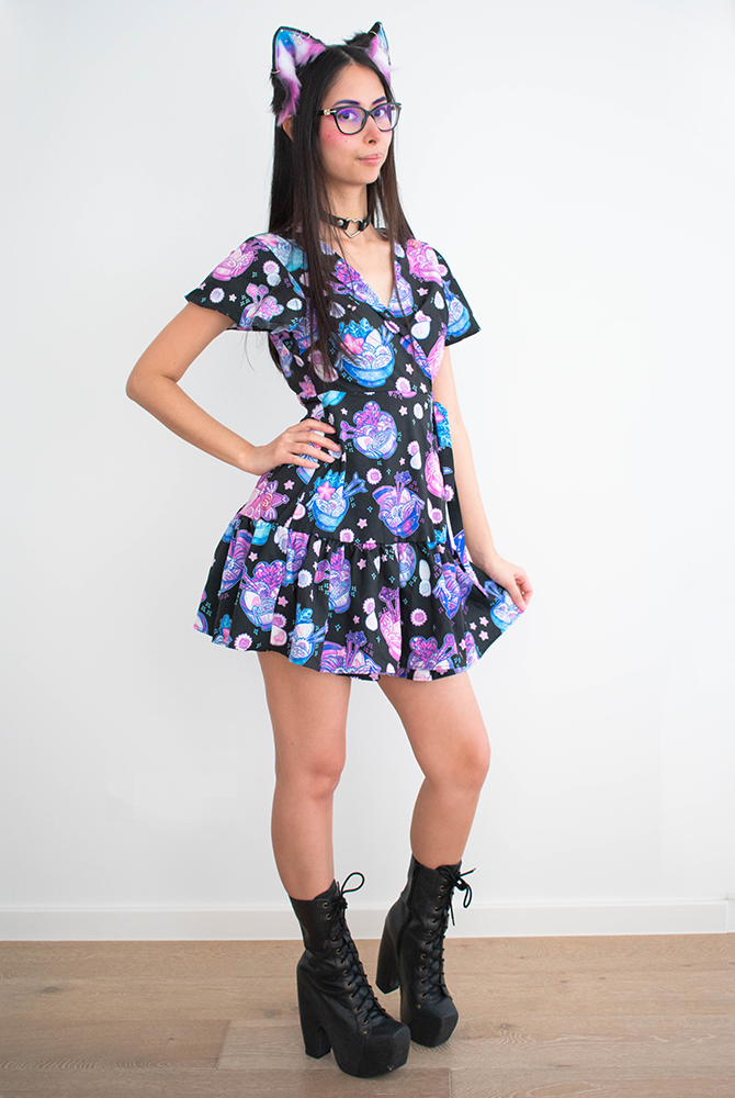 Aesthetic Ramen Wrap Dress 🍜