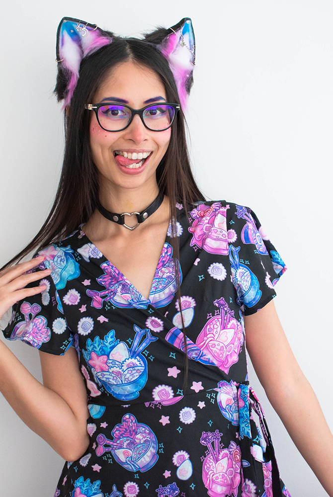 Aesthetic Ramen Wrap Dress 🍜