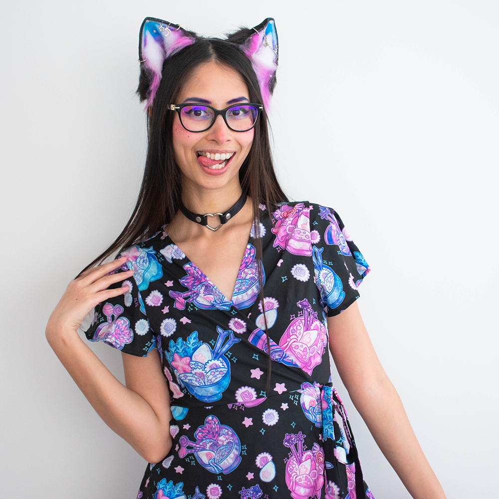 Aesthetic Ramen Wrap Dress ๐