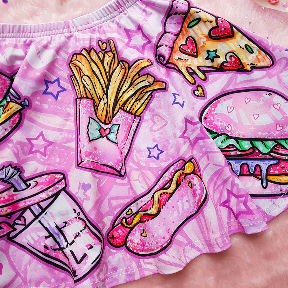 Pink Fast Food Skirt