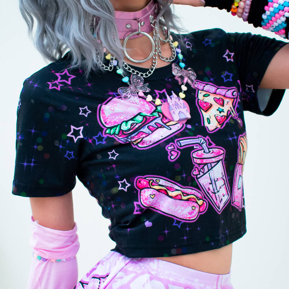 Magical BurGirl Arsenal Cotton Crop – Black