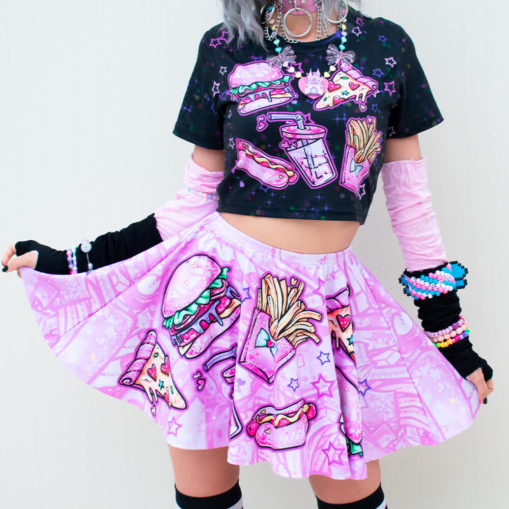 Pink Fast Food Skirt