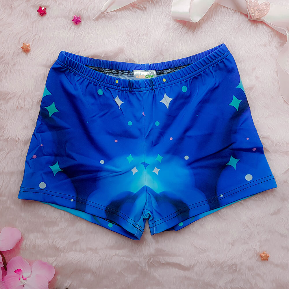 Blue Galaxy Booty Shorts