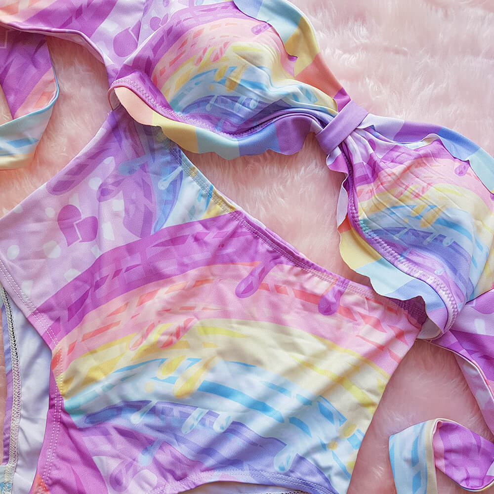 Pastel Rainbow Swimsuit