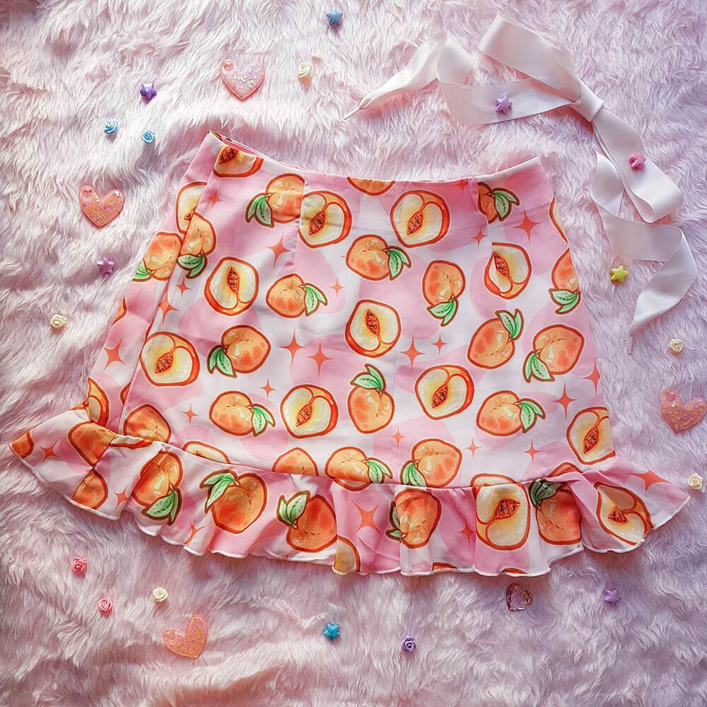 Peachy Keen! Chiffon Mini Skirt 🍑