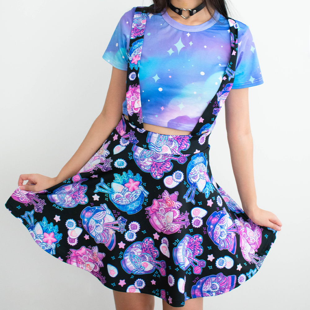 Aesthetic Ramen Suspender Skirt 🍜